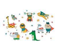 Stickers animaux super héros africains