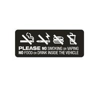 Stickers are Forbidden to Smoke and Drink in Car Notice Cars Truck Taxis Window Stickers and Decorative Accessories (30 cm x 12 cm)