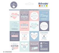 Stickers - Artemio - J'aime ma famille - 46 pcs - Multicolore - Scrapbooking - Adulte