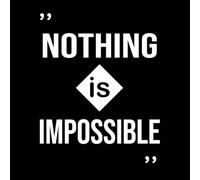 Stickers artistiques en vinyle Citation inspirante : « Rien n'est impossible » 34x42.4cm Auto-adhésif Blanc