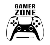 Stickers artistiques en vinyle Zone de jeu en cours de chargement pour les jeux 54x55.6cm Installation facile Noir