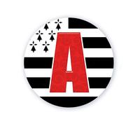 Stickers - Autocollant - A - Jeune conducteur - Adhésif - Voiture - 15cm diamètre