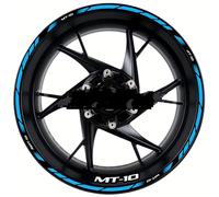 Stickers Autocollant De Logo Étanche pour Pneus Et De Moto, Ensemble De Jantes À Rayures Réfléchissantes, pour Yamaha MT-10 Mt10(Color3)