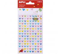 Stickers Autocollants Coeurs Colorés 144 Pièces Apli Kids