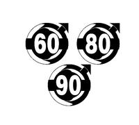 Stickers autocollants Disques de Limitations compatible pour volvo camion truck ref: 69 (Blanc)