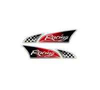 Stickers Autocollants - Logosport - Drapeau À Damier Racing - 3d - 10 X 2.5 Cm - 2 Pièces