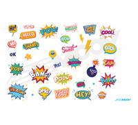 Stickers autocollants pour vélo enfant Bemoov ( comics )