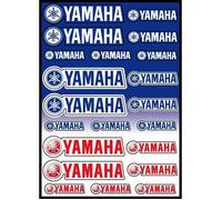Stickers Autocollants - Yamaha - Logos Moto - 21 Pièces - Haute Qualité - Adhésif