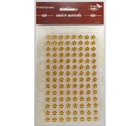 Stickers avec cristaux or fleurs 8mm 112p.