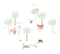 Stickers Balade en forêt (70 x 70 cm)