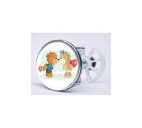 Stickers Bisous-ours autocollant bonde lavabo évier bouchon - Taille : 4 cm