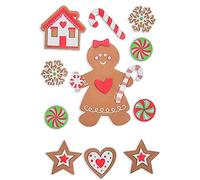 Stickers Bonhomme De Pain D'épices Caoutchouc Mousse 11 Pièces