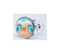Stickers Bonjour été autocollant bonde lavabo évier bouchon - Taille : 4 cm