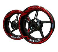 Stickers Bords De Jantes Autocollants pour Jantes De Moto pour BMW K1200R K 1200 K1200 R Bandes Réfléchissantes Roue Autocollant Jante Decal(Couleur 3)