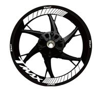 Stickers Bords De Jantes Autocollants pour Jantes De Moto pour Yamaha TMAX530 T-Max 530 T MAX530, Résistants À La Pluie Roue Autocollant Jante Decal(Couleur 3)