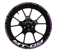 Stickers Bords De Jantes Autocollants Réfléchissants pour Jantes De Moto pour Yamaha MT-09 MT 09 MT09 Roue Autocollant Jante Decal(Couleur 7)