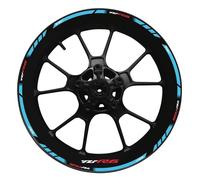 Stickers Bords De Jantes Autocollants Réfléchissants pour Jantes De Moto pour Yamaha YZF R6 YZFR6 YZF-R6 Roue Autocollant Jante Decal(Couleur 23)