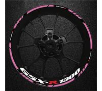 Stickers Bords Jantes Motorcycle Wheel Stickers Reflective Wheel Rim Stripe Decal Ruban pour Suzuki GSXR1300 GSX-R GSXR GSX R 1300 Wheel Hub Sticker Ensemble Jantes d'autocollants(Couleur 6)