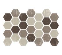 Stickers carreaux de ciment hexagones shades of brown