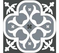 Stickers Carrelage 15x15 cm - Lys Noir - Draeger Paris Multicolore G