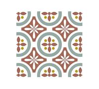 DRAEGER PARIS 1886 - Stickers Carrelage 15x15 cm - Motifs Floraux Rouges - Carreaux Adhésifs Vinyle - Effet Faïence Opaque - Idéal Cuisine & Salle de Bain - Résistants à l'eau - Set de 6