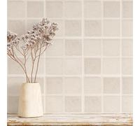 Stickers Carrelage 20X20 Beige Jaune Adhesive Murale,Stickers Carrelage Auto-Adhésif En Pvc Autocollant En Tuile,Imperméable Effet Carreaux Pour Salle De Bain Cuisine（25Pcs）