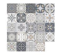 Stickers carrelage Autocollants de Carreaux rétro mosaïque Style marocain Auto-adhésif Transfert de Carreaux Bricolage pour décoration Maison Salle Bains Cuisine