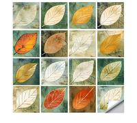 Stickers Carrelage Feuille D'Érable Autocollants Muraux Résistants À L'Huile Étanche Résistant À La Chaleur, Pour Crédence De Cuisine La Salle À Manger Salon Salle De Bain Décoration