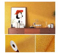 Stickers Carrelage Lin 3D Mousse Auto-adhésif PVC Couleur Unie Épaissie Imperméable Fond Mur Rénovation Papier Peint Stickers Muraux Décoration Intérieure(Diatom Ginger,1000cmx50cm)