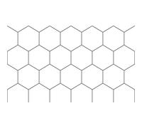 Stickers carrelages sol anti-dérapant blanc dessin des hexagones