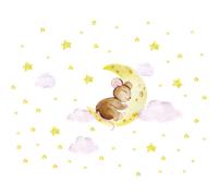 Stickers chambre enfant souris dans les étoiles