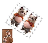 Stickers Chats adhésifs mignons à ventre bombé