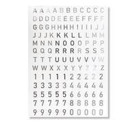 Stickers Chiffres Et Alphabet Transparents Argentés 137 Pièces