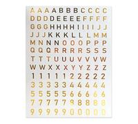 MÉGACRÉA Stickers Chiffres et Alphabet Transparents dorés 1