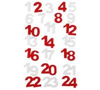 Stickers - Chiffres pour calendrier de l'Avent - Feutrine - 24 pièces - Ctop G