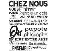Stickers citation chez nous pouvez etre ensemble