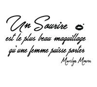 Stickers citation un sourire - Marilyn Monroe