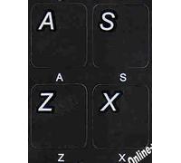 Stickers clavier brésilien portugais non transparent fond noir