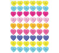 Stickers Coeur Je t'aime 2 cm Multicolore x 54 piè