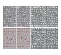 Stickers Coeur Saint Valentin - Stickers Adhésifs Rouge pour Décor Manucure