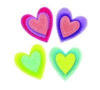 Stickers Coeurs Feutrine 4,5 Cm 5 Pièces