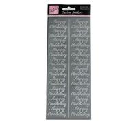 Stickers Contour D'anita - Anniversaire Répété - Argent