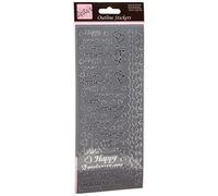 Stickers Contour D'anita - Joyeux Anniversaire - Argent