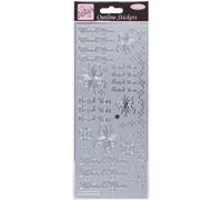 Stickers Contour D'anita - Merci - Argent