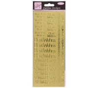 Stickers Contour des Meilleurs Voeux D'anita's, Or