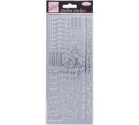 Stickers Contour Joyeux Anniversaire D'anita, Argent
