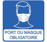 Stickers covid-19 port du masque obligatoire - 50x50CM