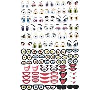 Generique Stickers Crazy Face Visage Rigolo 0,5 à 3,5 cm 150 pièces