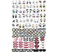 Stickers Crazy Face Visage Rigolo 0,5 À 3,5 Cm 150 Pièces