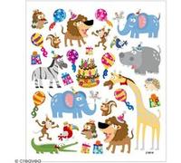 Stickers Creativ Company - Animaux et Anniversaire - 28 pcs environ G